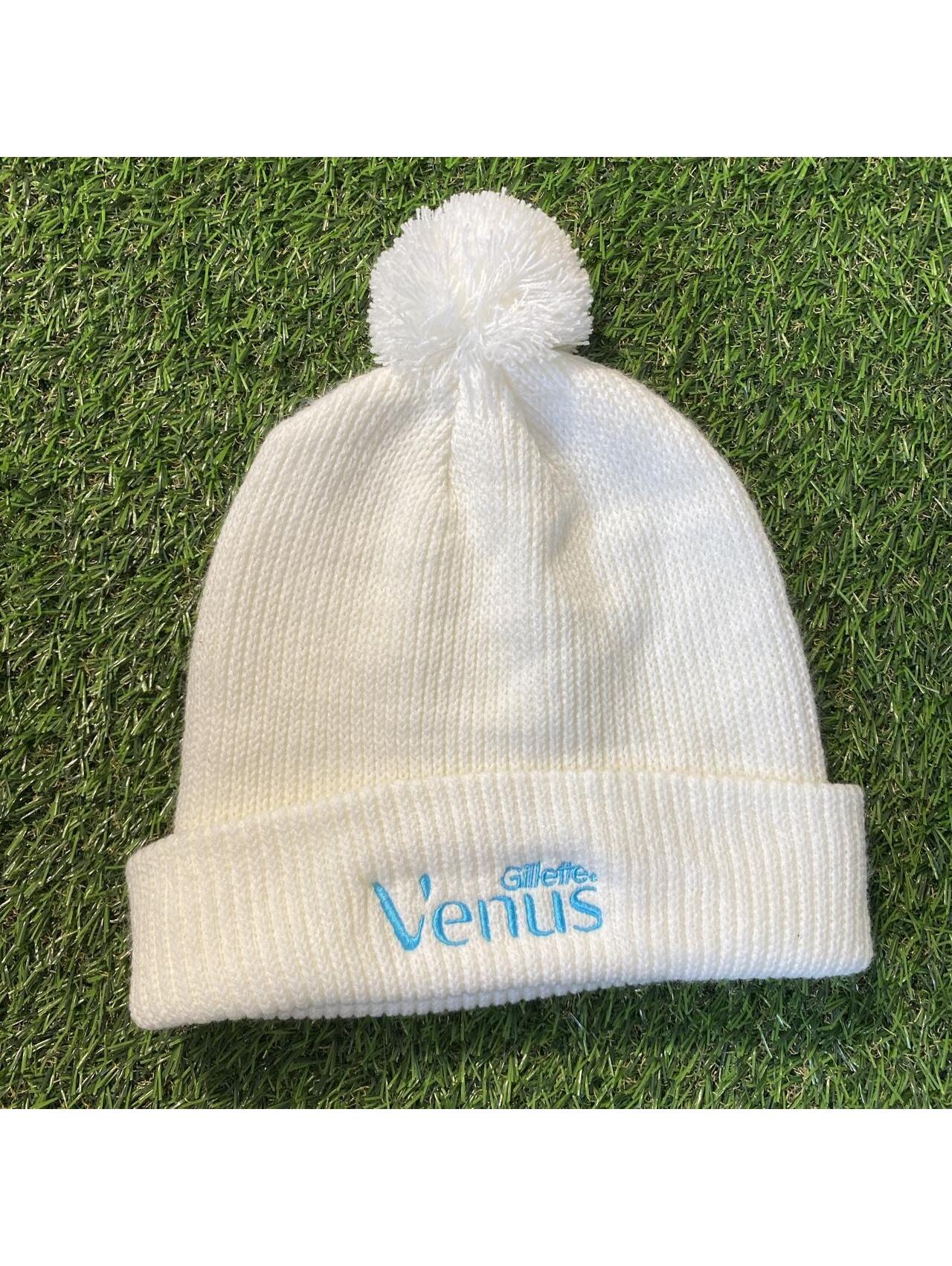 Gillette Venus White Beanie With Blue Logo